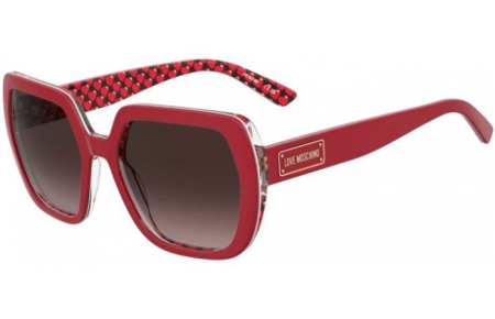 Gafas de Sol - Love Moschino - MOL082/S - SSC (HA) RED PATTERNED RED // BROWN GRADIENT