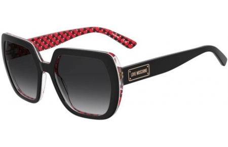 Gafas de Sol - Love Moschino - MOL082/S - UYY (9O) BLACK PATTERNED RED // DARK GREY GRADIENT