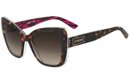 Gafas de Sol - Love Moschino - MOL083/S - 2VL (HA) PINK HAVANA PATTERNED // BROWN GRADIENT