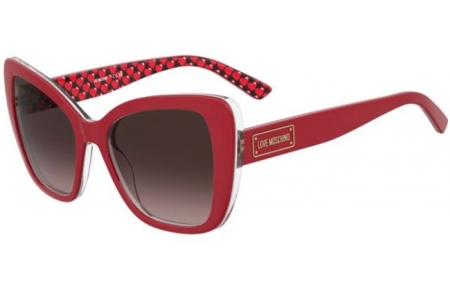 Gafas de Sol - Love Moschino - MOL083/S - SSC (HA) RED PATTERNED RED // BROWN GRADIENT