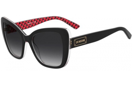 Gafas de Sol - Love Moschino - MOL083/S - UYY (9O) BLACK PATTERNED RED // DARK GREY GRADIENT