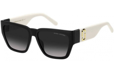 Gafas de Sol - Marc Jacobs - MARC 646/S - 80S (9O) BLACK WHITE // DARK GREY GRADIENT