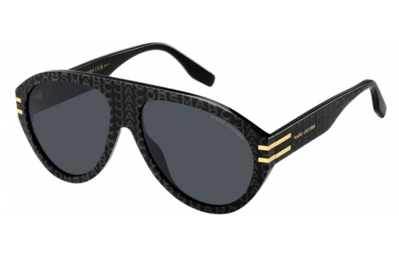 Gafas de Sol - Marc Jacobs - MARC 747/S - 03L (IR) PATTERNED BLACK GREY // BLUE GREY