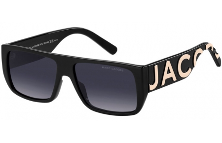 Gafas de Sol - Marc Jacobs - MARC LOGO 096/S - 80S (9O) BLACK WHITE // DARK GREY GRADIENT