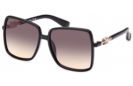 Gafas de Sol - MaxMara - MM0064-H EMME14 - 01B  SHINY BLACK // GREY GRADIENT