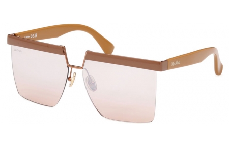 Gafas de Sol - MaxMara - MM0071 FLAT - 45G  SHINY LIGHT BROWN // LIGHT BROWN MIRROR