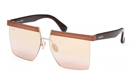 Gafas de Sol - MaxMara - MM0071 FLAT - 48G  SHINY BROWN // BROWN MIRROR