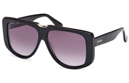 Gafas de Sol - MaxMara - MM0075 SPARK1 - 01B  SHINY BLACK // GREY GRADIENT