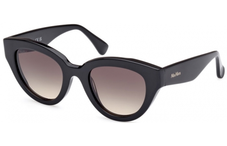 Gafas de Sol - MaxMara - MM0077 GLIMPSE1 - 01B  SHINY BLACK // GREY GRADIENT