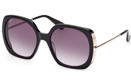 Gafas de Sol - MaxMara - MM0079 MALIBU9 - 01B  SHINY BLACK // GREY GRADIENT