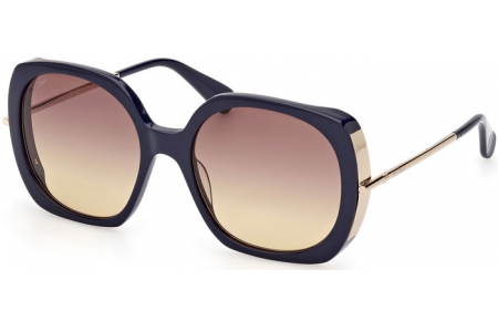 Gafas de Sol - MaxMara - MM0079 MALIBU9 - 90F  SHINY DARK BLUE // BROWN GRADIENT