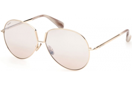 Gafas de Sol - MaxMara - MM0081 DESIGN8 - 32G  SHINY GOLD // LIGHT BROWN MIRROR