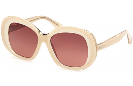 Gafas de Sol - MaxMara - MM0087 EDNA - 25F  SHINY IVORY // BROWN GRADIENT