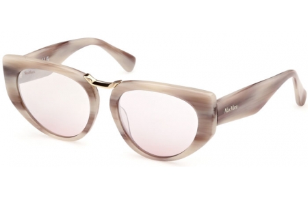 Gafas de Sol - MaxMara - MM0093 BRIDGE1 - 60G  STRIPED BEIGE // LIGHT BROWN GRADIENT