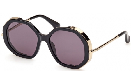 Gafas de Sol - MaxMara - MM0094 LIZ - 01A  SHINY BLACK // GREY