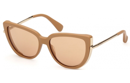 Gafas de Sol - MaxMara - MM0095 LIZ1 - 46G  MATTE LIGHT BROWN // LIGHT BROWN MIRROR