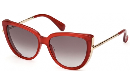 Gafas de Sol - MaxMara - MM0095 LIZ1 - 66B  SHINY DARK RED // GREY GRADIENT