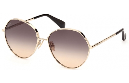 Gafas de Sol - MaxMara - MM0096 MENTON - 32B  SHINY PALE GOLD // GREY GRADIENT