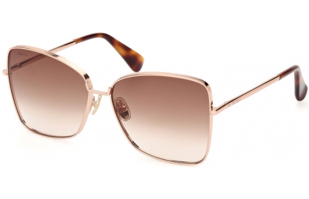 Gafas de Sol - MaxMara - MM0097 MENTON1 - 28F  SHINY ROSE GOLD // BROWN GRADIENT