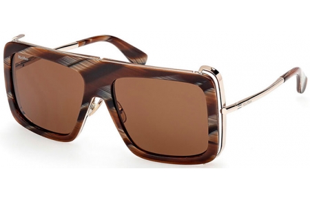 Gafas de Sol - MaxMara - MM0119 JEAN - 62E  STRIPED BROWN // DARK BROWN