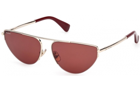 Gafas de Sol - MaxMara - MM0122 - 32S  SHINY PALE GOLD // BORDEAUX