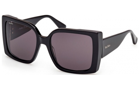 Gafas de Sol - MaxMara - MM0131 HINGE - 01A  SHINY BLACK // DARK GREY