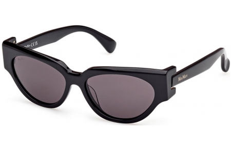 Gafas de Sol - MaxMara - MM0139 CLIP-1 - 01A  SHINY BLACK // GREY