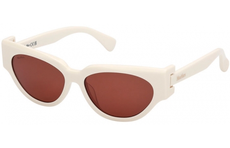 Gafas de Sol - MaxMara - MM0139 CLIP-1 - 21E  SHINY WHITE // BROWN