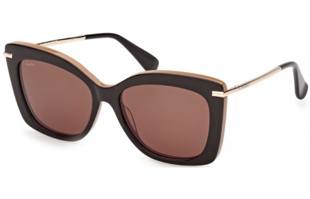 Gafas de Sol - MaxMara - MM0101 BETH1 - 50E  SHINY DARK BROWN // BROWN