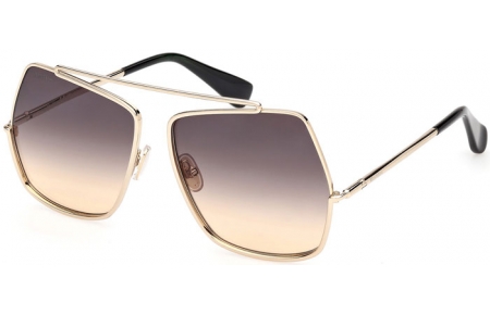 Gafas de Sol - MaxMara - MM0102 ELSAPETITE - 32B  SHINY PALE GOLD // GREY GRADIENT