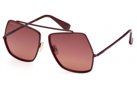 Gafas de Sol - MaxMara - MM0102 ELSAPETITE - 69F  SHINY BORDEAUX // BROWN GRADIENT