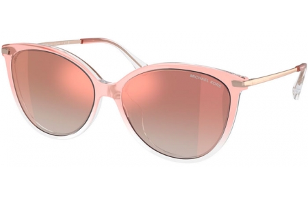 Lunettes de soleil - Michael Kors - MK2184U DUPONT - 32556F  PINK TO CLEAR // ROSE GOLD GRADIENT