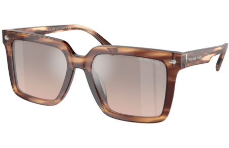 Gafas de Sol - Michael Kors - MK2217U ABRUZZO - 39776I  BROWN HORN // BROWN MIRROR BLACK