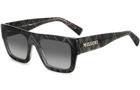 Lunettes de soleil - Missoni - MIS 0129/S - S37 (9O) WHITE BLACK PATTERNED // DARK GREY GRADIENT