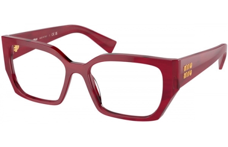 Monturas - Miu Miu - VMU 03VV - 16H1O1  STRIPED BORDEAUX