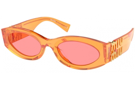 Sunglasses - Miu Miu - SMU 11WS - 12T1D0 TRANSPARENT ORANGE // PINK