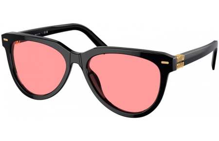 Gafas de Sol - Miu Miu - SMU 12ZS - 16K1D0  BLACK // LIGHT RED