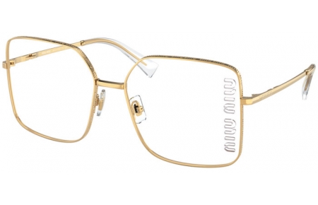 Gafas de Sol - Miu Miu - SMU 51YS - 5AK08N  GOLD // CLEAR BLUE LIGHT FILTER