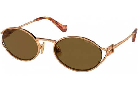 Gafas de Sol - Miu Miu - SMU 52YS - 7OE01T  BRASS GOLD // DARK BROWN