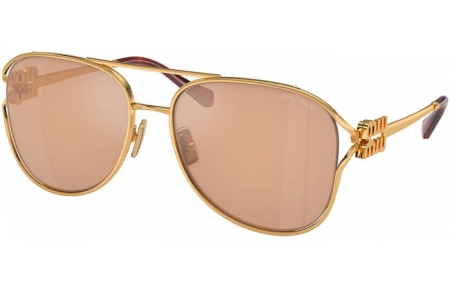 Gafas de Sol - Miu Miu - SMU 52ZS - 5AK40D  GOLD // ORANGE MIRROR SILVER