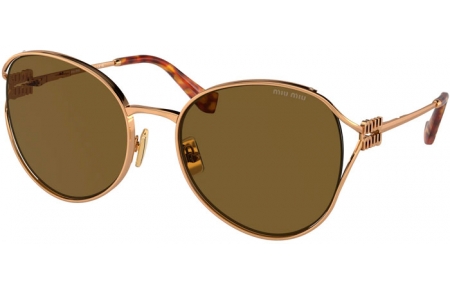 Gafas de Sol - Miu Miu - SMU 53YS - 7OE01T  BRASS GOLD // DARK BROWN