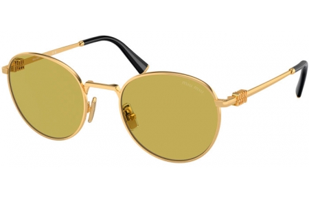 Gafas de Sol - Miu Miu - SMU 55ZS - 5AK07O  GOLD // OLIVE GREEN