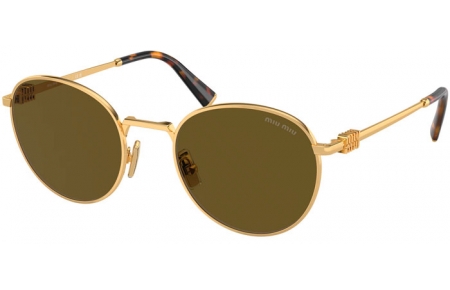 Gafas de Sol - Miu Miu - SMU 55ZS - 5AK09Z  GOLD // DARK BROWN