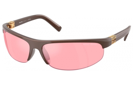 Sunglasses - Miu Miu - SMU A02S - 14Y70J  METALLIC COCOA // PINK MIRROR