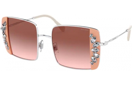 Gafas de Sol - Miu Miu - SMU 56VS - 02E01C SILVER PINK // BROWN GRADIENT