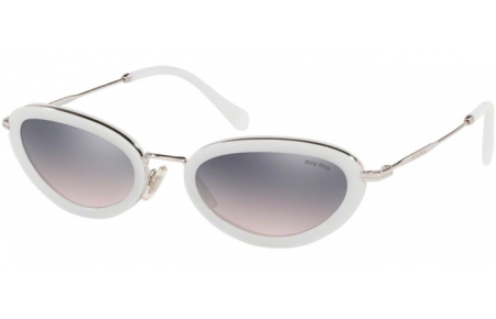 Gafas de Sol - Miu Miu - SMU 58US CORE COLLECTION - 133GR0 OPAL TALC // PINK GRADIENT VIOLET MIRROR SILVER