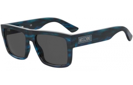 Gafas de Sol - Moschino - MOS187/S - 38I (IR) BLUE HORN // GREY