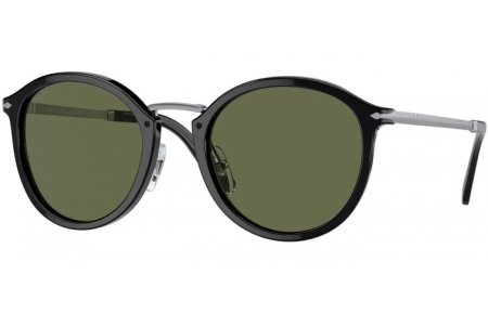 Sunglasses - Persol - PO3309S - 95/58 BLACK // GREEN POLARIZED