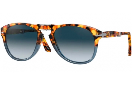 Gafas de Sol - Persol - PO0714 FOLDING - 112032 BROWN TORTOISE OPAL BLUE // GREY BLUE GRADIENT