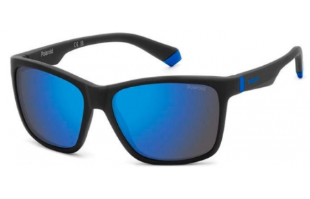 Gafas Junior - Polaroid Junior - PLD 8057/S - 003 (5X) MATTE BLACK // GREY BLUE MIRROR POLARIZED